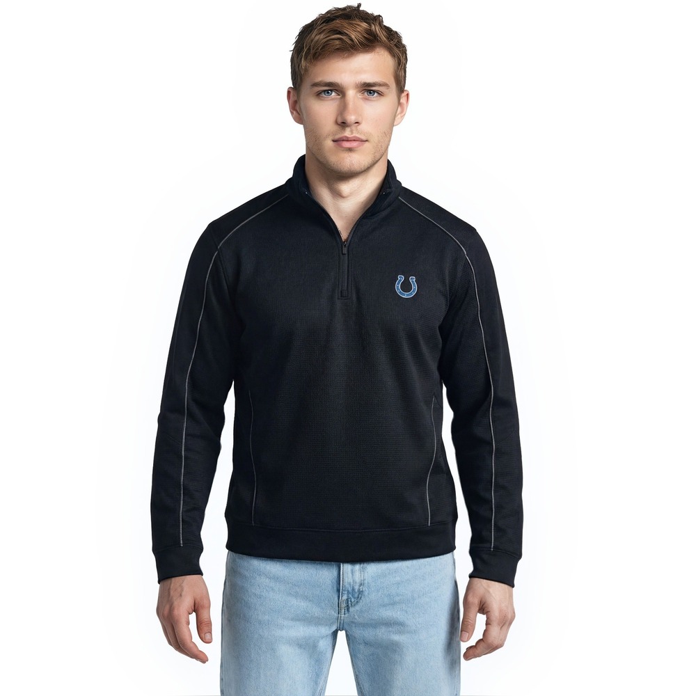 Cutter & Buck Top Indianapolis Colts Men's Size Large Black Quarter Zip Pullover